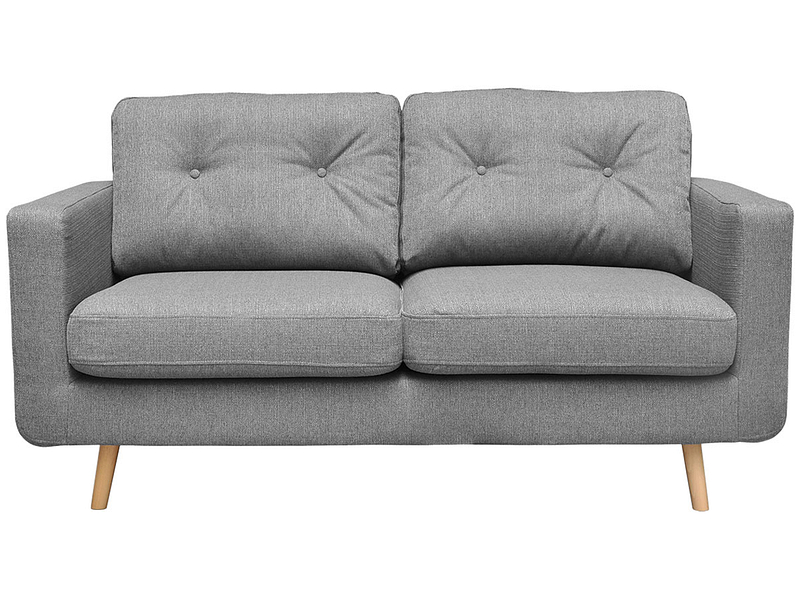 2er Sofa NEVADA Stoff hellgrau