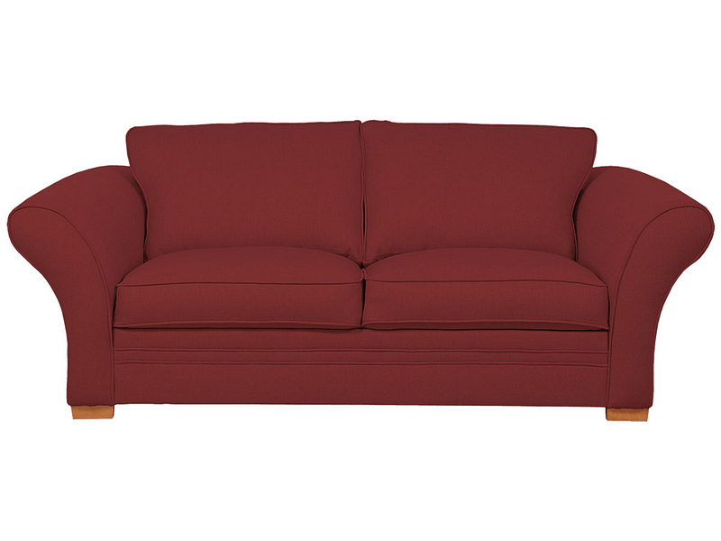 3er Sofa LONDON 2 Stoff rot