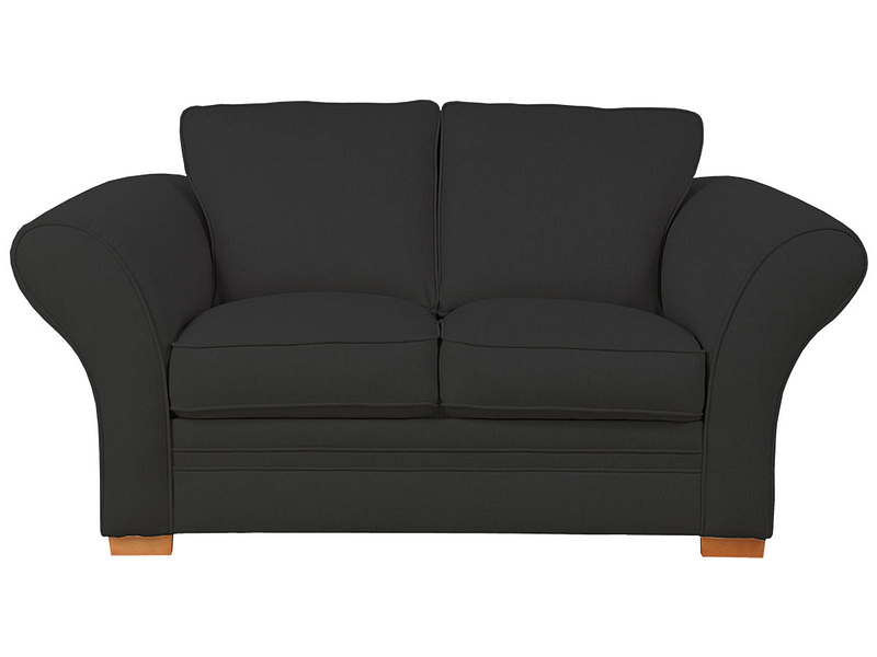 2er Sofa LONDON 2 Stoff schwarz