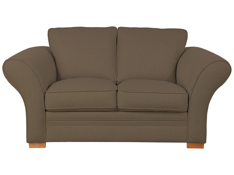 2er Sofa LONDON 2 Stoff rotbraun,hell