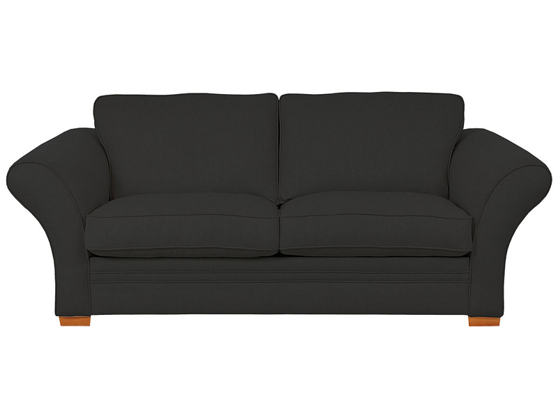3er Sofa LONDON 2 Stoff schwarz