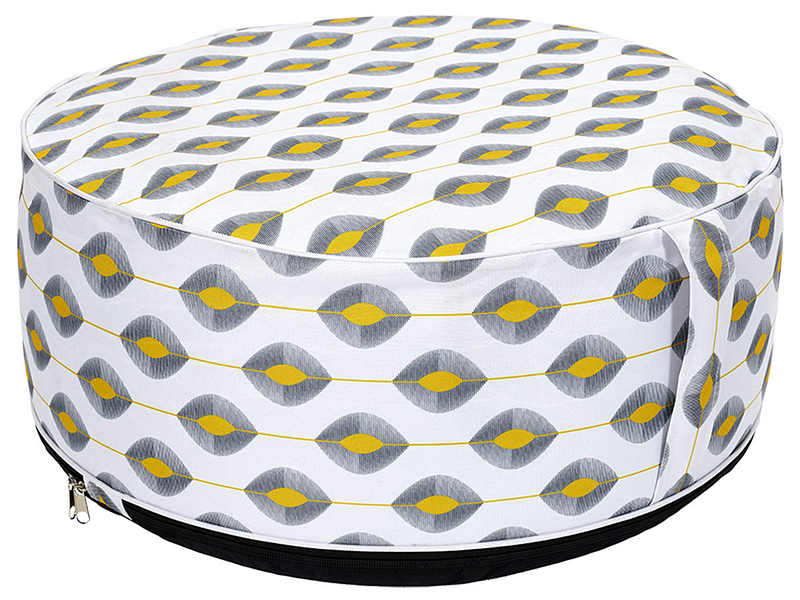 Hocker MILO 55 cm x 55 cm x 25 cm gelb
