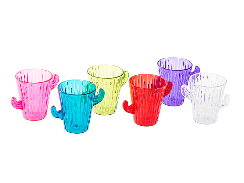 Wasserglas CACTUS 6 -teilig mehrfarbig 6 cl