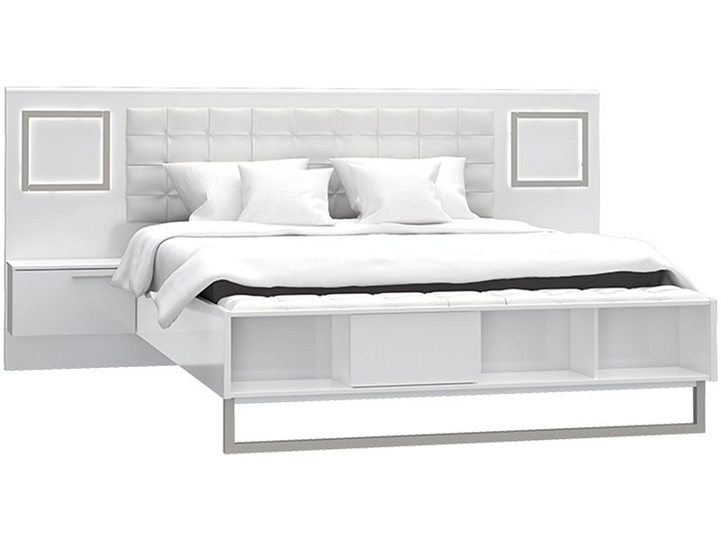Bett SIRIUS CROWN 160 cm x 200 cm lackiert weiss