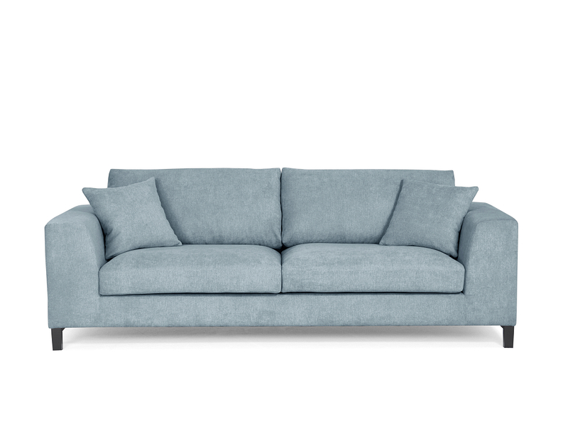 3er Sofa LOUIS Stoff blau