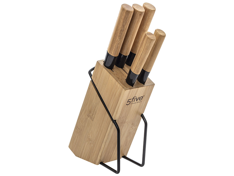 Messerblock KEVIN Edelstahl braun,grau