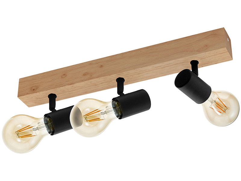 3 Spots FOWLER 49.8cm 60W holz