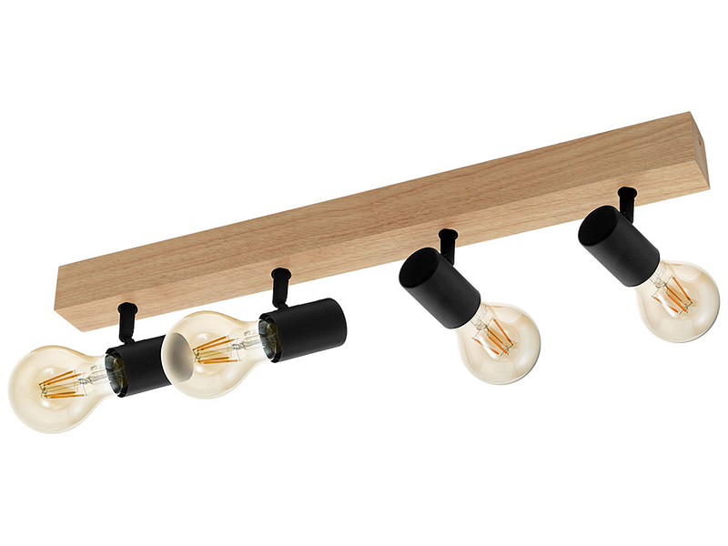 4 Spots FOWLER 64.5cm 60W holz