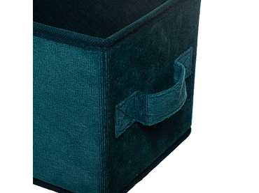 Aufbewahrungsbox MIRNA blau 31 cm x 15 cm x 15 cm