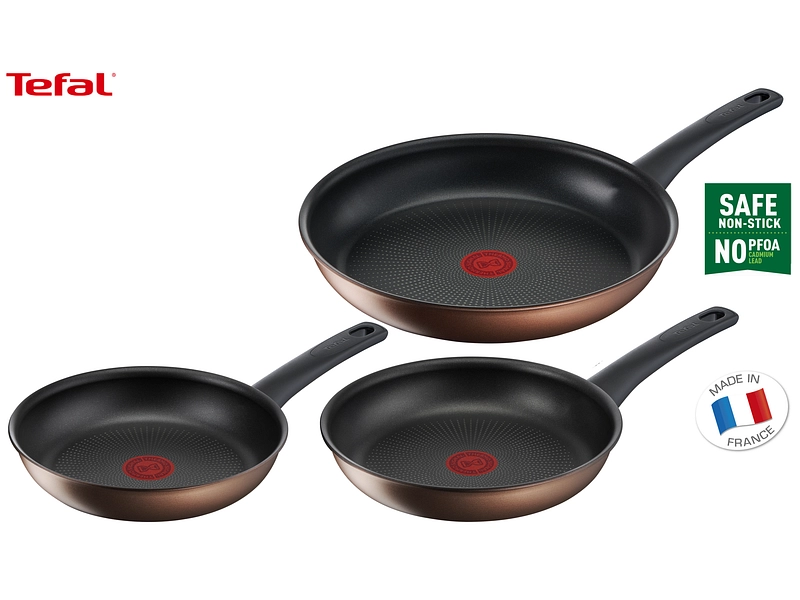 Kochset RESSOURCE TEFAL 3 pièces stahl rostfrei Rotbraun