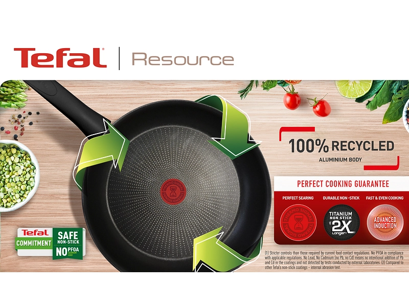 Kochset RESSOURCE TEFAL 3 pièces stahl rostfrei Rotbraun