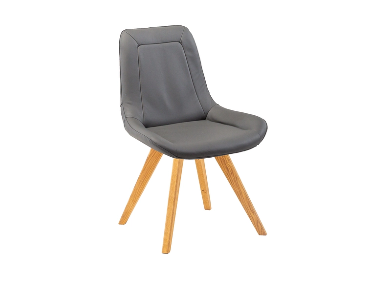 Stuhl AROSA Leder grau