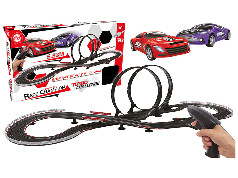 Spielzeug-Autorennbahn M.G.M. SUPERTOY schwarz