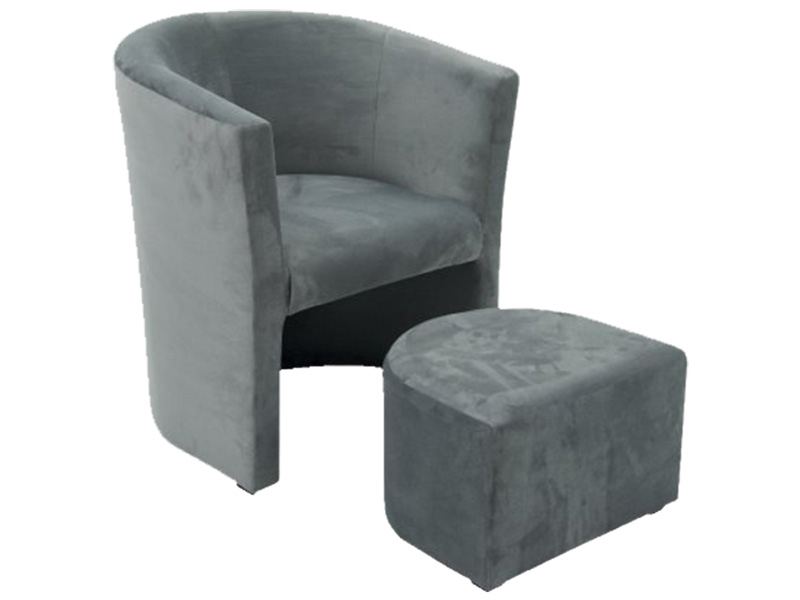 Sessel COSI Samt,Stoff grau