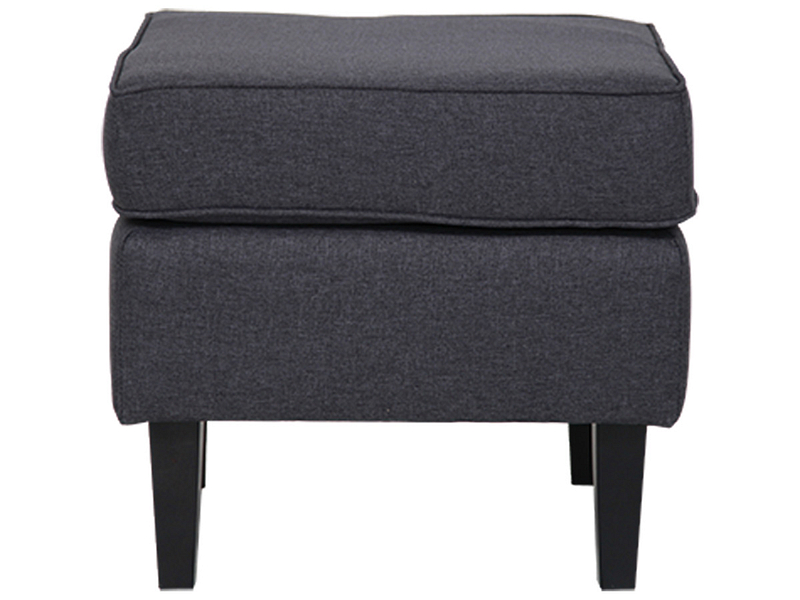 Hocker YANIS 50x50x44cm Stoff dunkelgrau