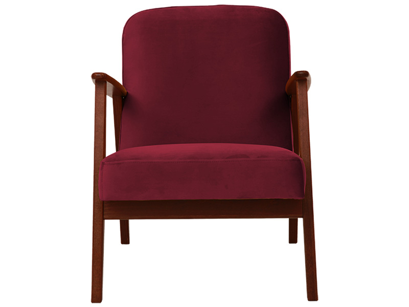 Sessel HAVANA VELVET Samt rot