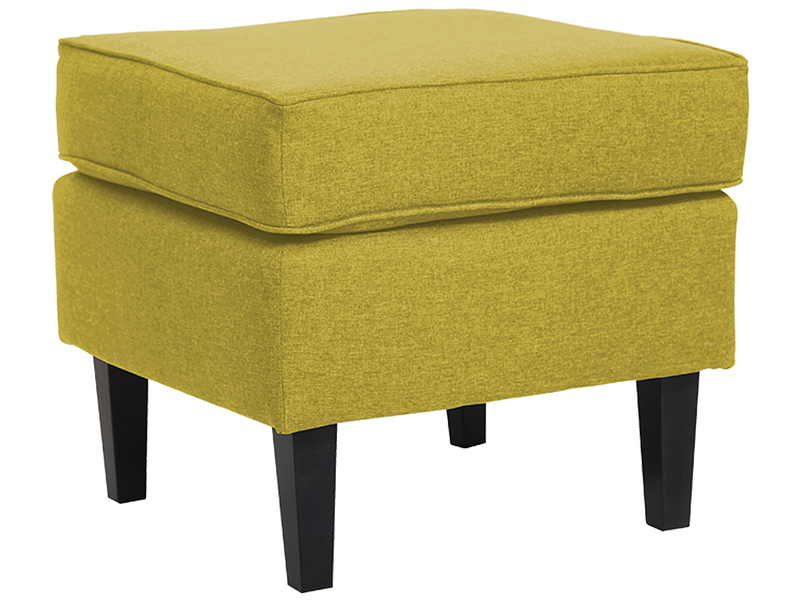 Hocker SORO 50x50x44cm Stoff gelb